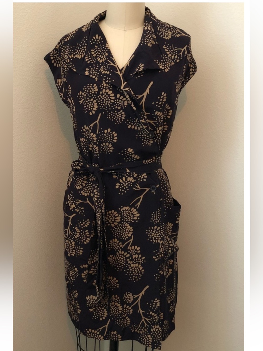 Maeve By Anthropologie 100% Silk Wrap Dress